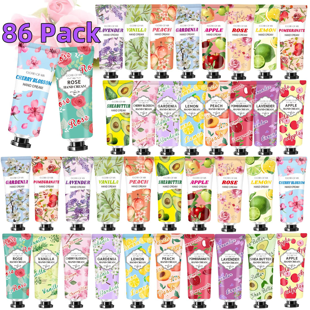CLOTHES OF SKIN 86-pack rose hand cream, travel-size moisture for daily care.
