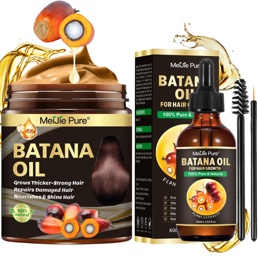 CLOTHES OF SKIN Batana Oil bottle pour showing premium scalp care potential