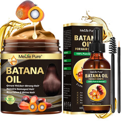 CLOTHES OF SKIN Batana Oil bottle pour showing premium scalp care potential