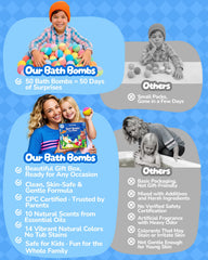 CLOUQUAR bath bombs reveal glow toy for magical bath moments