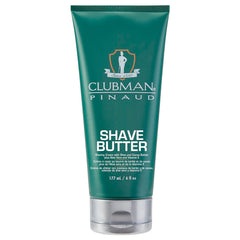 Clubman Pinaud shave butter in a 6 oz jar for a smooth, hydrated shave.