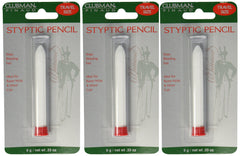 Clubman Pinaud styptic pencil travel-pack close-up for quick nick stopping on the go.