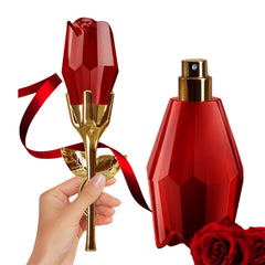 CLY AMS Red Rose perfume bottle front with elegant rose design, ideal for gifting.
