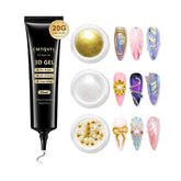 CMTQVFL gold chrome powder with a mirror finish for dazzling nails
