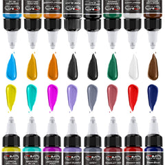 CNC Tattoo Ink Set 16 colors color palette for shading options