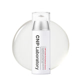 CNP Facial Polish bottle pour demonstrates gentle PHA exfoliation for sensitive skin.