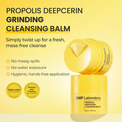 CNP Propolis Deepcerin Cleansing Balm balm-to-oil texture for gentle cleansing