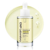 CNP Rescue+Propolis Serum bottle closeup showing soothing hydration for sensitive skin