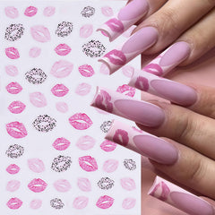 CnSybaris black and white lips decal for chic contrast