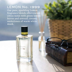 C.O. Bigelow Lemon Eau de Parfum label close-up, highlighting brand details and citrus notes.