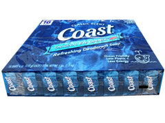 Coast deodorant soap bars 16-pack box, ready for long-term use.