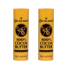 COCOCARE Cocoa Butter Stick in yellow pack for deep hydration on dry skin