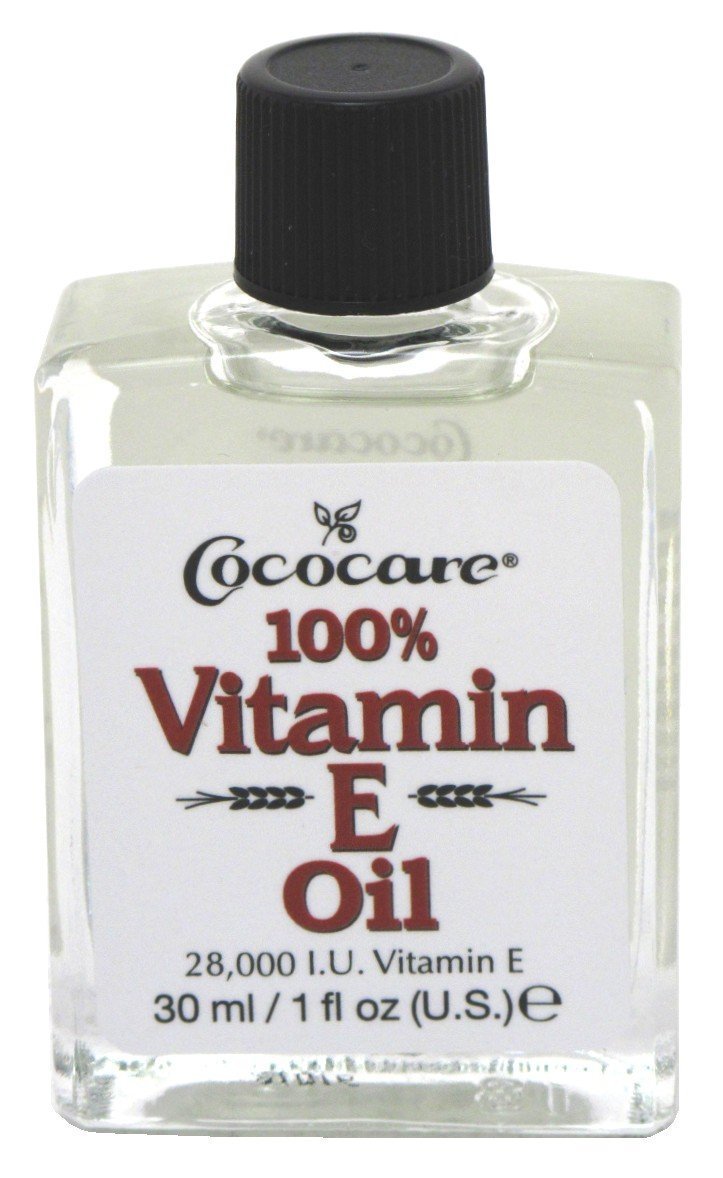 COCOCARE Vitamin E 1oz bottle for dry skin hydration and daily care.