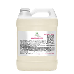 Cocojojo Coco Glucoside surfactant bottle pour demonstrates gentle cleansing for sensitive skin.