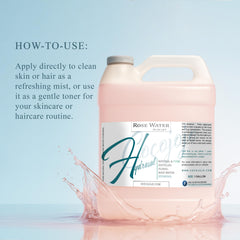 Cocojojo Rose Hydrosol face-toner-setup shows easy misting to refresh skin