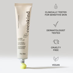 Cocokind Beginner Retinol Gel texture close-up illustrating smooth application.