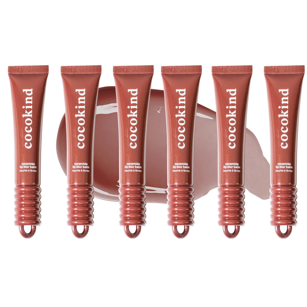 Cocokind ceramide lip blur balm jar for glossy, hydrated lips.