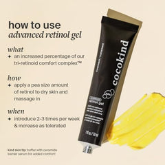 Cocokind Retinol Gel 0.5% application step illustrates evening routine use