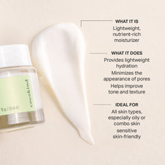 Cocokind Texture Smoothing Cream spread on hand highlights satin finish