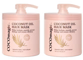 Cocomagic coconut oil hair mask jar close-up for deep conditioning and shine