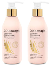 Cocomagic Defining Curl Cream bottle with coconut oil hydration for frizz control