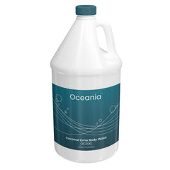 Coconut Lime Gallon Body Wash front view for gym and hotel use, luxurious lather.