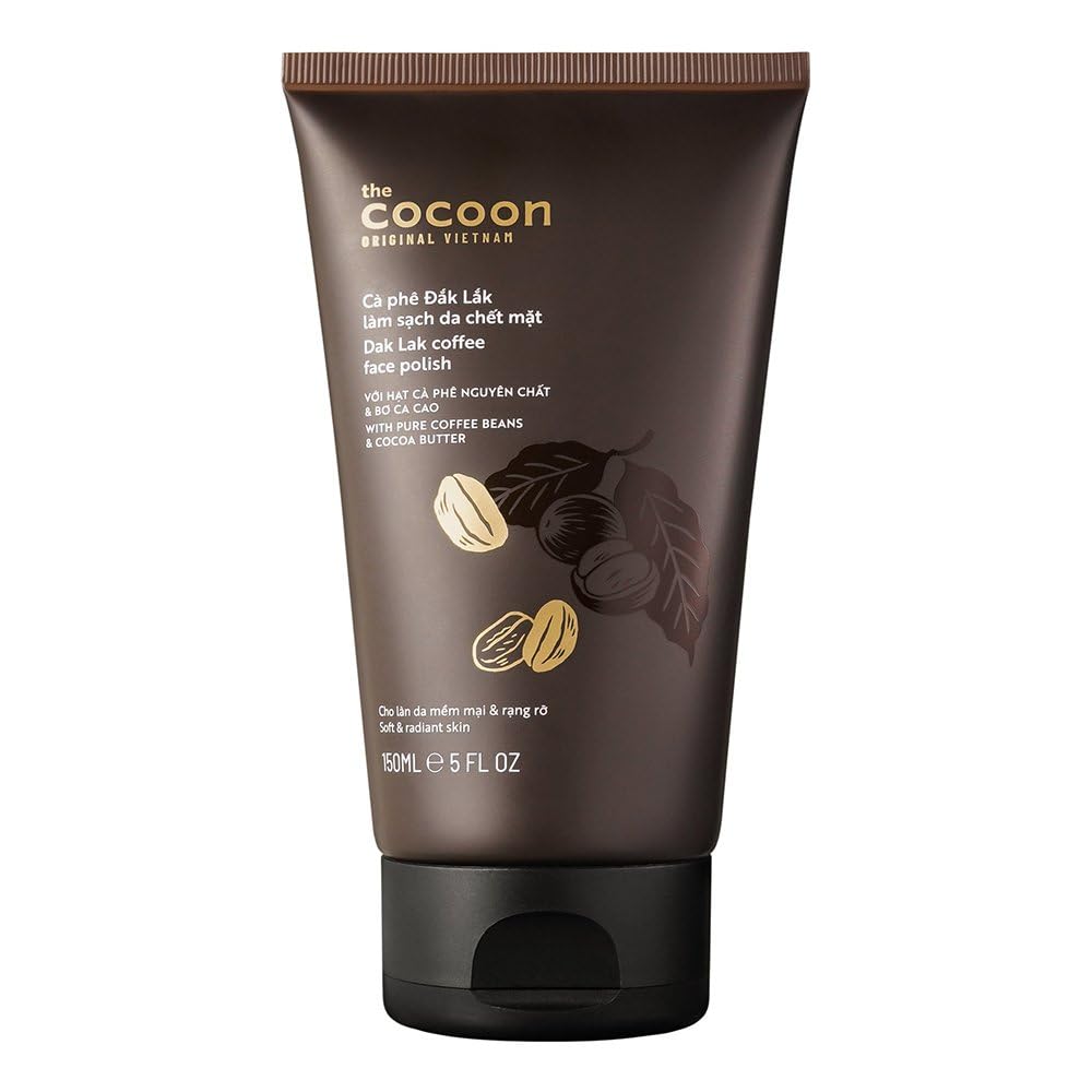 CocoonOriginal Dak Lak coffee face polish bottle for brightening exfoliation