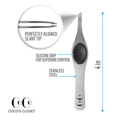 Coco's Closet stainless steel tips for clean hair removal with minimal tug