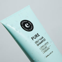 Foamy lather of COCUNAT Pure Shampoo cleanses the scalp and reduces oil