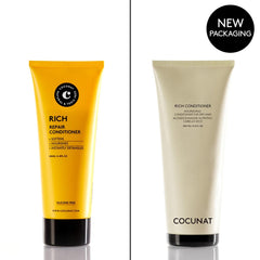 COCUNAT Rich Conditioner texture close-up shows creamy detangling formula.