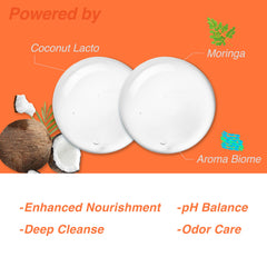 Product image highlighting Aronia Biome and pH-balanced formula.