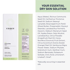 Codex Labs Bia exfoliating face wash close-up lather texture suggesting gentle exfoliation.