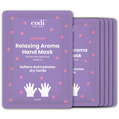 Codi New York Relaxing Aroma Hand Mask packaging for premium home spa experience
