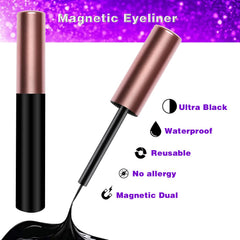 Coiffure Extensions CE smudge-proof magnetic eyeliner in use demonstrates secure hold.