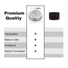 Ingredients of Wolfin' Pomade highlighting safflower and shea butter