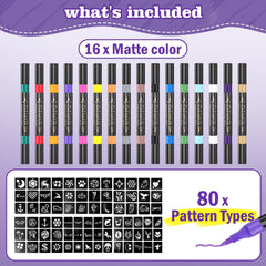Coliatik 80-stencil set for easy, precise designs.