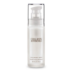 Colleen Rothschild Hyaluronic Serum bottle close-up for instant hydration and glow