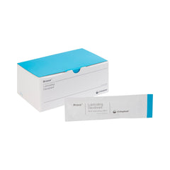 Coloplast Brava lubricating deodorant sachet box front for discreet ostomy care.