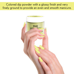 Color Club Do You Boo Serendipity neon dip powder shows smooth coverage during nail art.