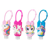 Color Land unicorn travel bottle front view, cute design ideal for kids' toiletries.