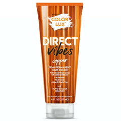 Color Lux Direct Vibes Copper bottle shows vibrant pigment and radiant shine.