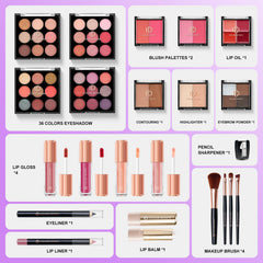 Color Nymph 36-color eyeshadow palette with matte and pearl finishes