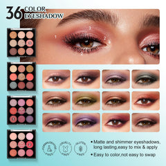 Color Nymph eyebrow powder varieties for defined brows.