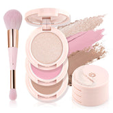 Color Nymph blush palette in use for a natural rosy glow.