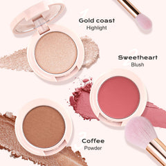 Color Nymph palette contour section demonstrating sculpting shade for defined cheekbones.