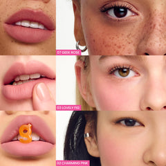 Colorgram Nude Blur Tint 08 Hip Chocolate cheek application shows buildable, natural flush