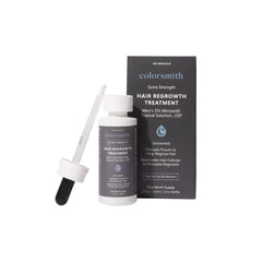 Colorsmith bottle showing unscented minoxidil solution for daily scalp use