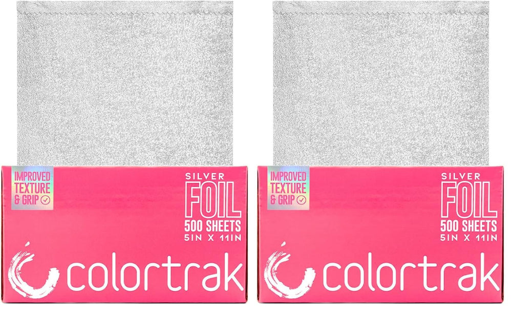Colortrak embossed sheets in a pop-up dispenser for precise foil coloring.