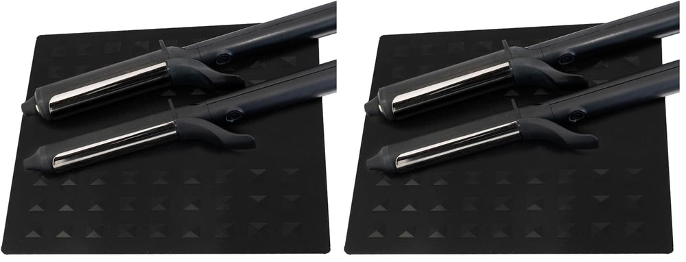 Colortrak heat-resistant styling station mat side view protects countertops from hot tools.