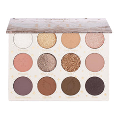 ColourPop 11:11 palette close-up reveals warm nude pigments for versatile looks.
